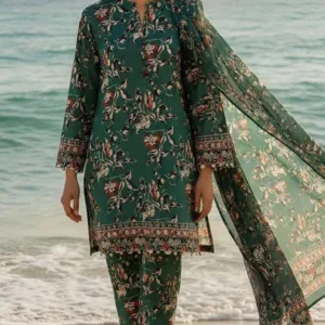 Nishat Unstitched 3-Piece | Emerald Green Digital Printed Cambric