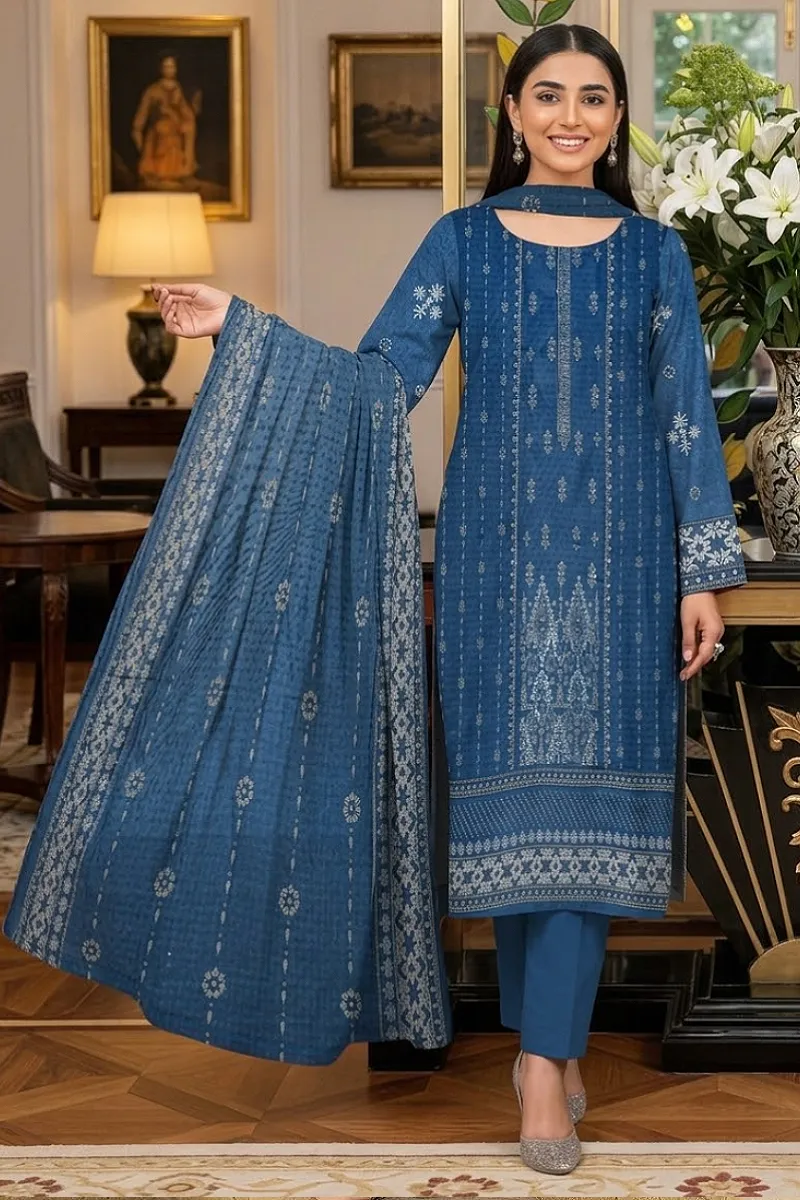 Embroidered Kasturi Lawn 3-Piece Suit