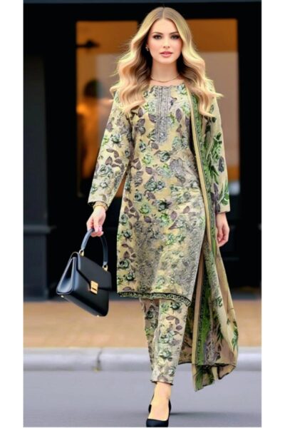 Luxury Printed Lawn 3-Piece Suit